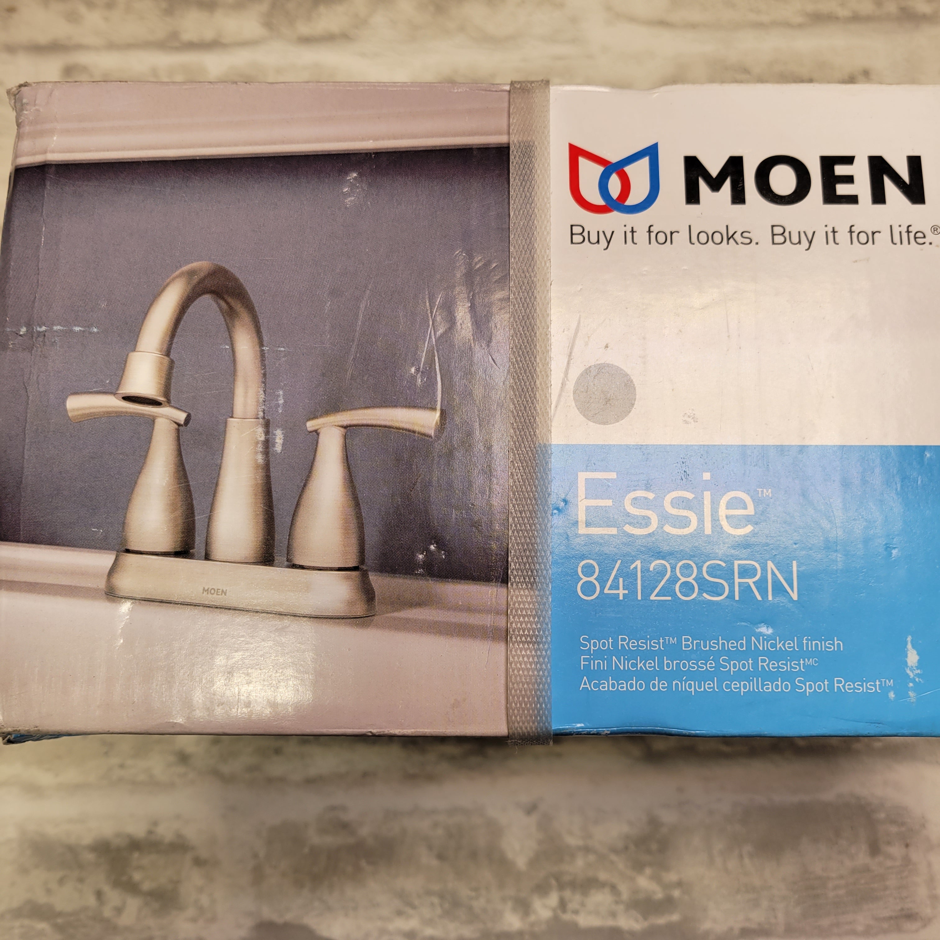 MOEN 84128SRN Essie Bathroom Faucet in Spot Resist Brushed Nickel (7644965634286)
